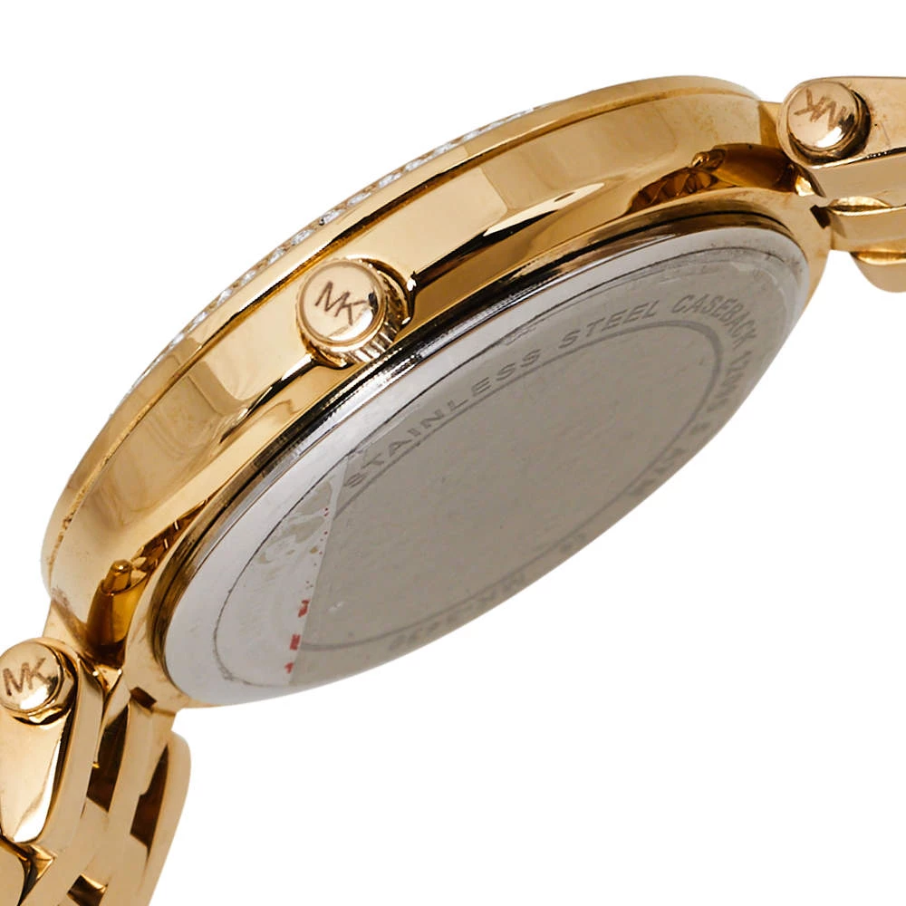Michael Kors Yellow Gold Tone Stainless Steel Darci Pave MK3430 Women's Wristwatch 33 Mm For Women - Image 6