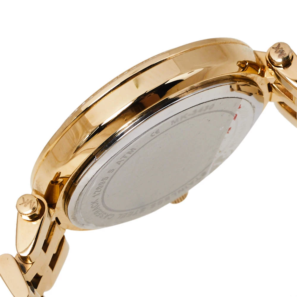 Michael Kors Yellow Gold Tone Stainless Steel Darci Pave MK3430 Women's Wristwatch 33 Mm For Women - Image 7