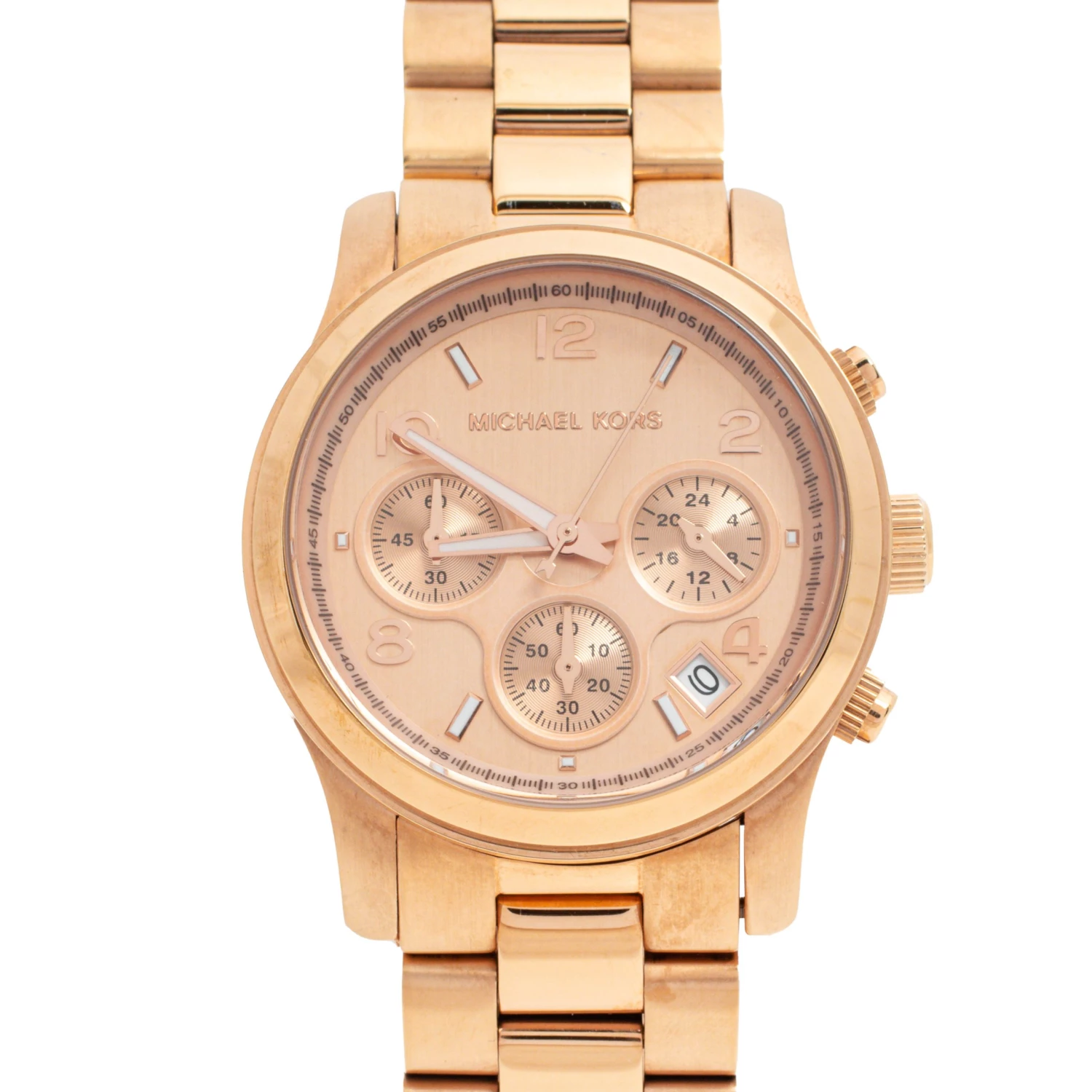 Michael Kors Rose Gold Tone Stainless Steel Runway MK5128 Women's Wristwatch 38MM For Women - Image 3