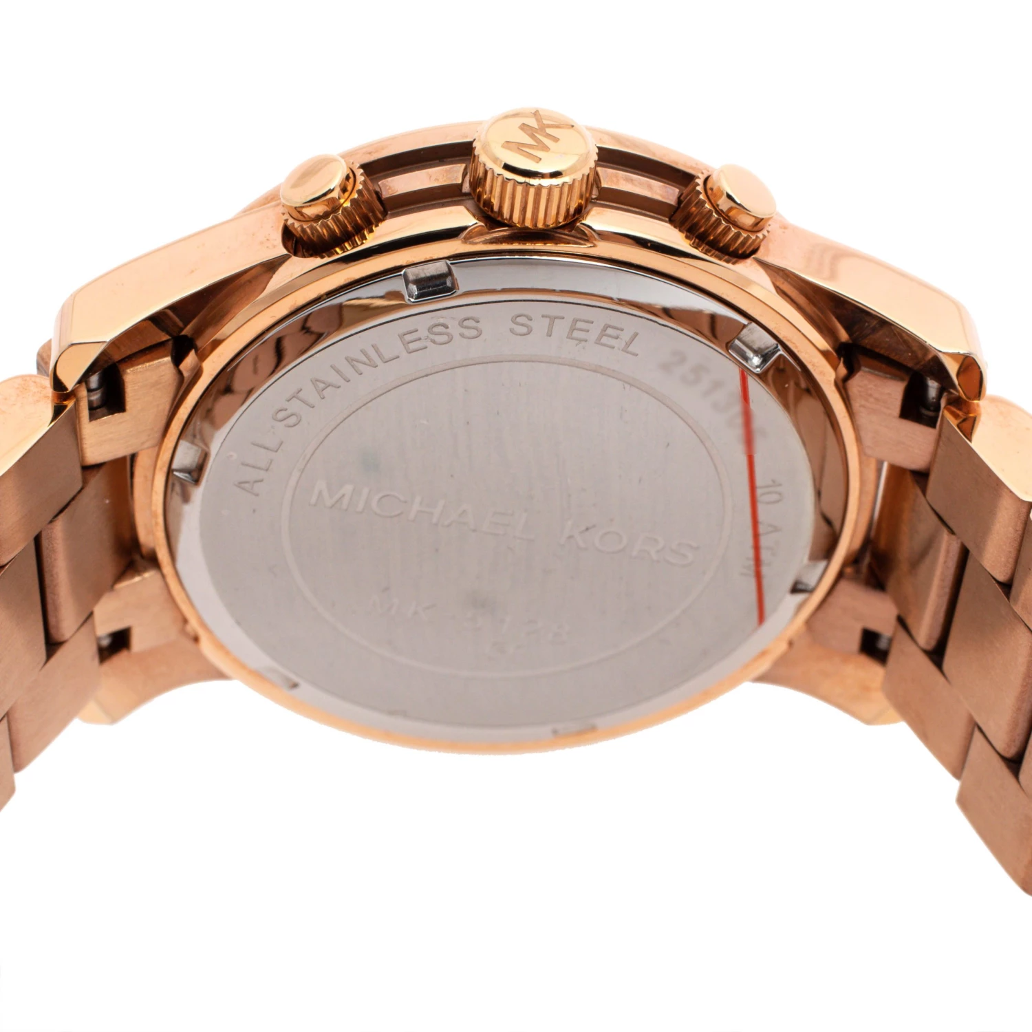 Michael Kors Rose Gold Tone Stainless Steel Runway MK5128 Women's Wristwatch 38MM For Women - Image 4