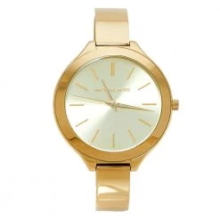 Michael Kors Gold Tone Stainless Steel Runway MK3275 Women's Wristwatch 42MM For Women
