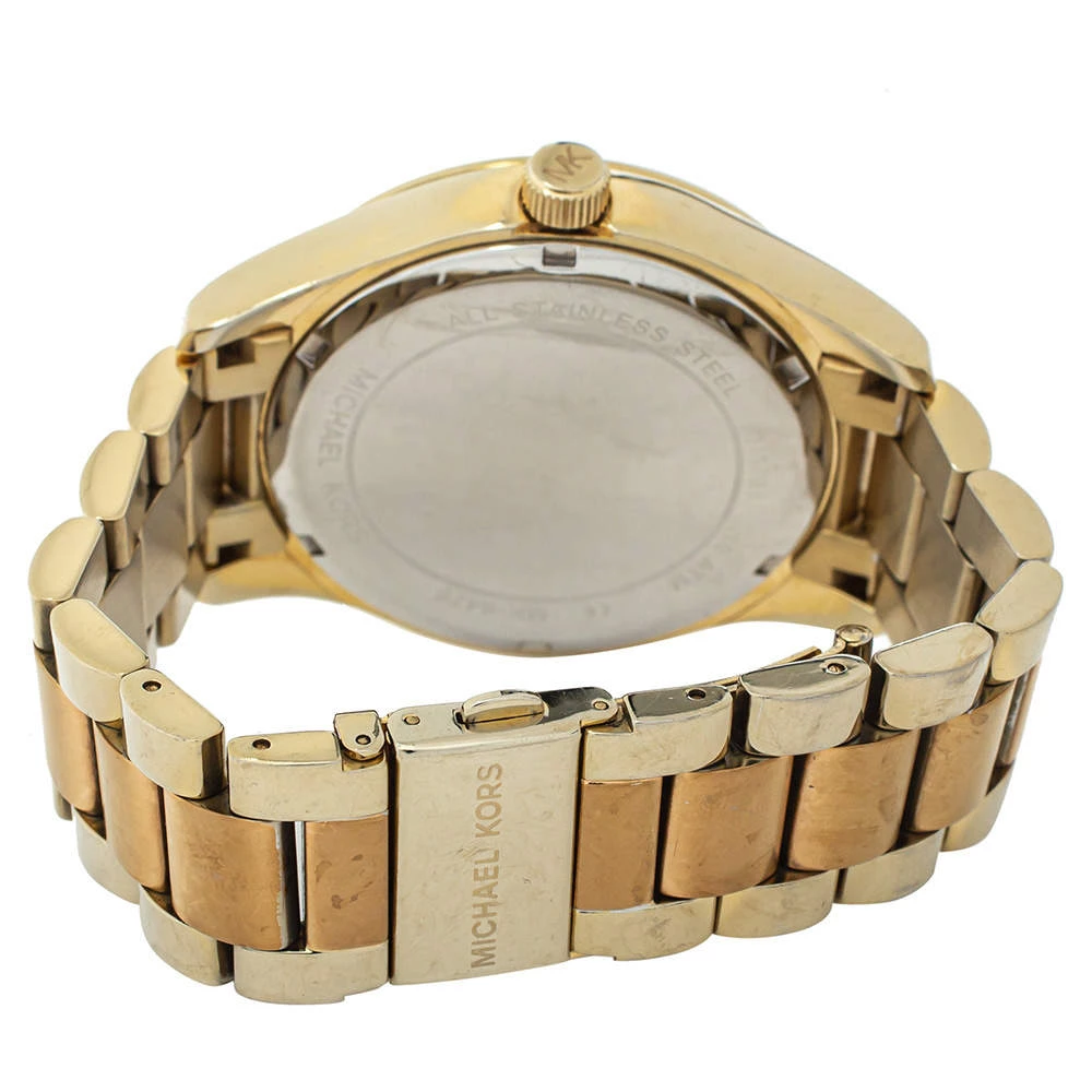 Michael Kors Champagne Two-Tone Stainless Steel Layton MK6476 Women's Wristwatch 44 Mm For Women - Image 5