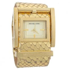 Michael Kors Yellow Gold Plated Stainless Steel MK2133 Women's Wristwatch 38 Mm For Women