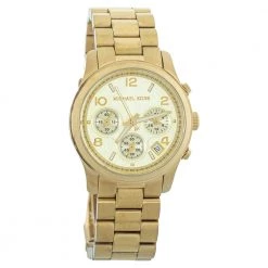 Michael Kors Yellow Gold Plated Stainless Steel MK5055 Women's Wristwatch 38mm For Women