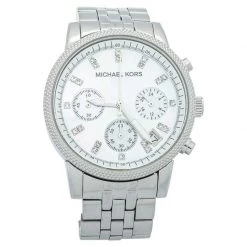 Michael Kors Mother Of Pearl Stainless Steel Chronograph MK5020 Women's Wristwatch 37mm For Women