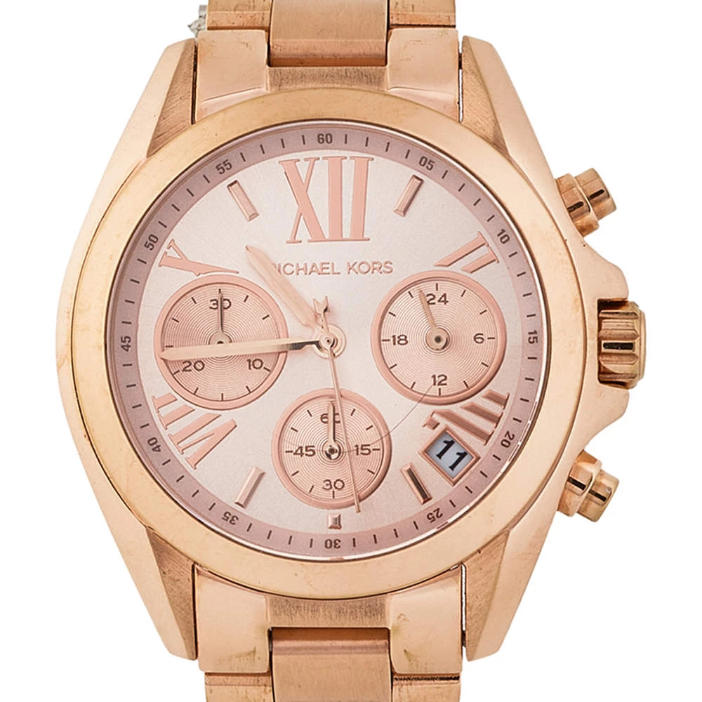 Michael Kors Rose Gold Tone Stainless Steel Bradshaw Chronograph MK5799 Women's Wristwatch 36 Mm For Women - Image 3