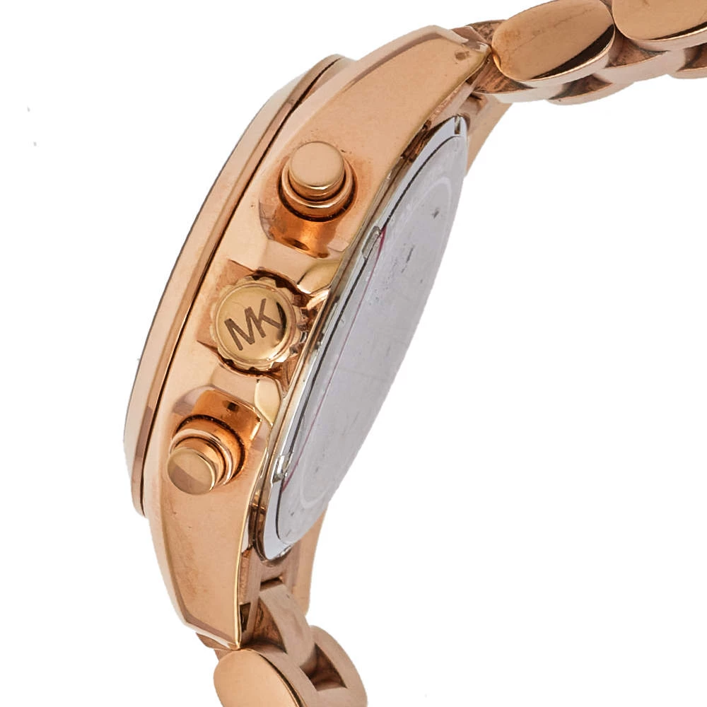 Michael Kors Rose Gold Tone Stainless Steel Bradshaw Chronograph MK5799 Women's Wristwatch 36 Mm For Women - Image 6
