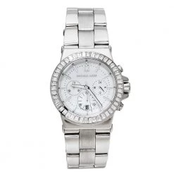 Michael Kors White Stainless Steel Dylan MK5411 Women's Wristwatch 42 Mm For Women