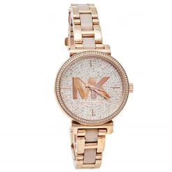 Michael Kors Rose Gold Tone Stainless Steel Sofie MK4336 Women's Wristwatch 36 Mm For Women