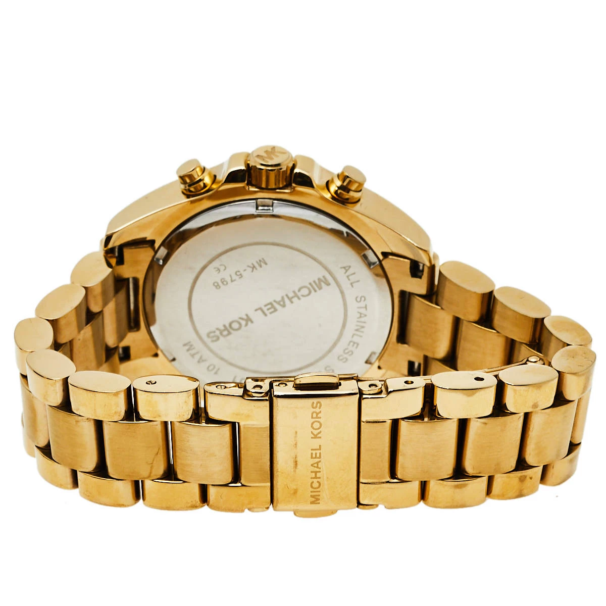 Michael Kors Yellow Gold Plated Stainless Steel Runway MK5798 Women's Wristwatch 36 Mm For Women - Image 5