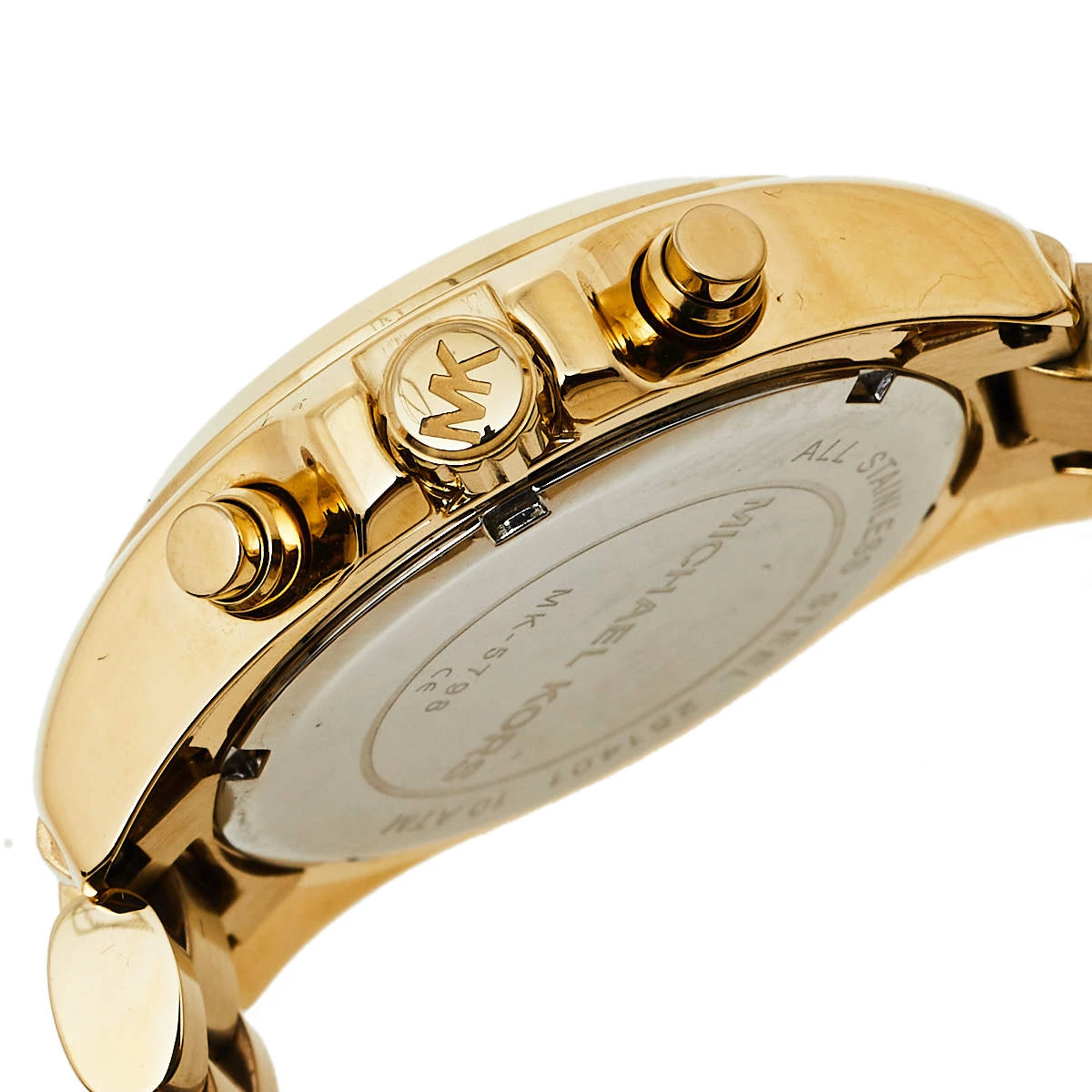 Michael Kors Yellow Gold Plated Stainless Steel Runway MK5798 Women's Wristwatch 36 Mm For Women - Image 6