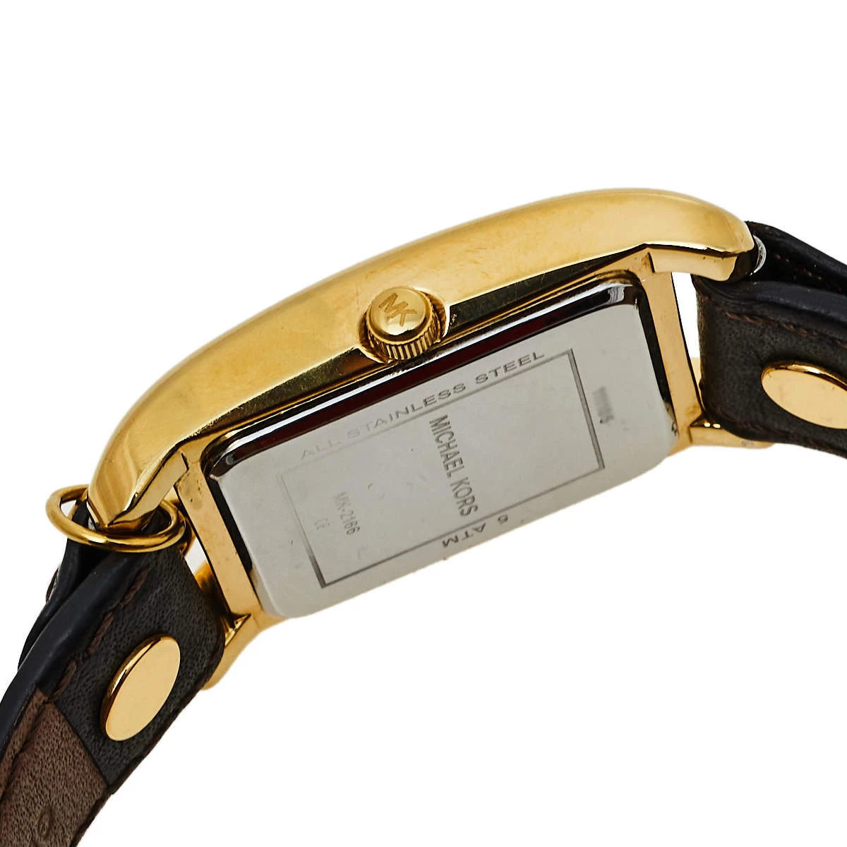 Michael Kors Gold Tone Stainless Steel Charm Jet Set MK2166 Women's Wristwatch 26 Mm For Women - Image 6