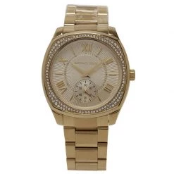 Michael Kors Gold Stainless Steel Diamond Bryn Women's Wristwatch 38MM For Women
