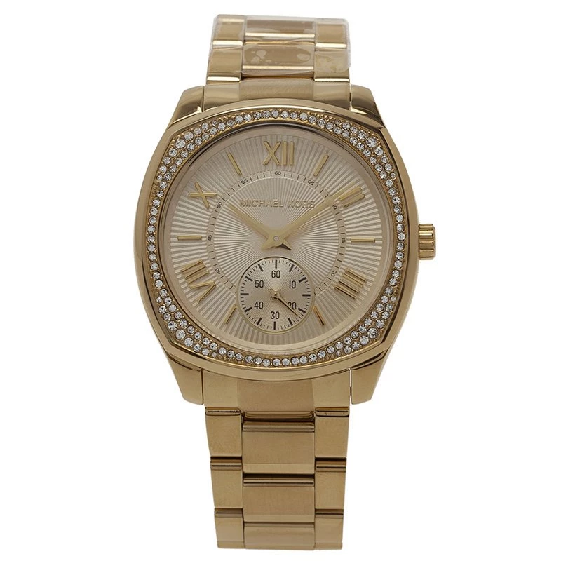 Michael Kors Gold Stainless Steel Diamond Bryn Women's Wristwatch 38MM For Women