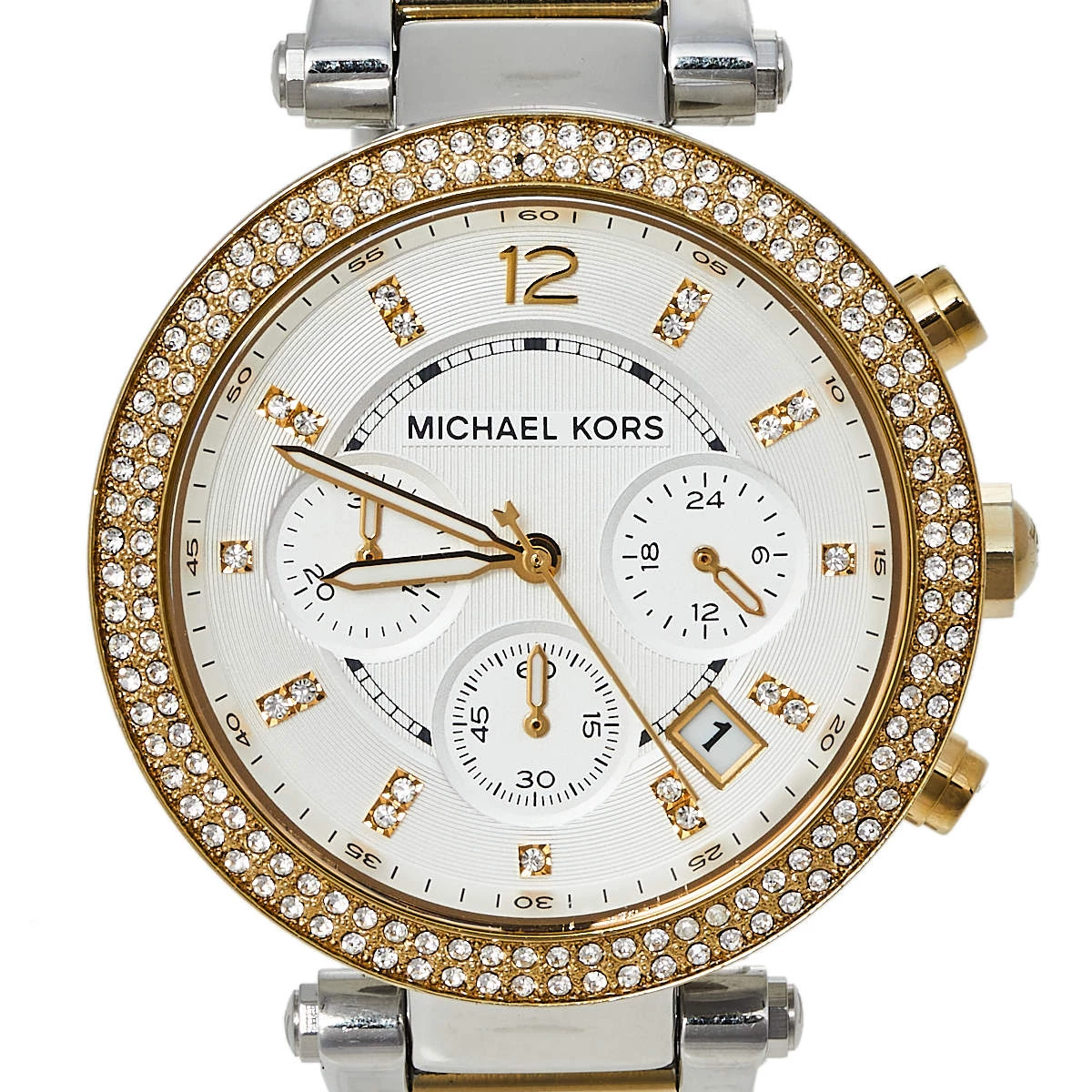 Michael Kors Silver Two-Tone Stainless Steel Parker MK5626 Women's Wristwatch 39 Mm For Women - Image 3