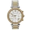 Michael Kors Silver Two-Tone Stainless Steel Parker MK5626 Women's Wristwatch 39 Mm For Women