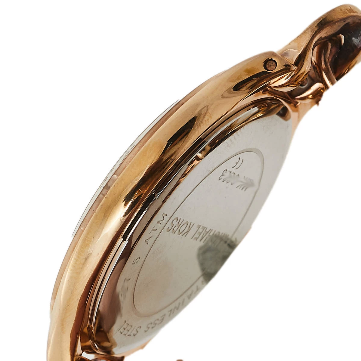 Michael Kors Rose Gold Tone Stainless Steel Slim Runway MK3223 Women's Wristwatch 42 Mm For Women - Image 8