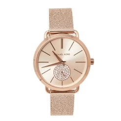 Michael Kors Rose Gold Tone Stainless Steel Portia MK3845 Women's Wristwatch 37 Mm For Women