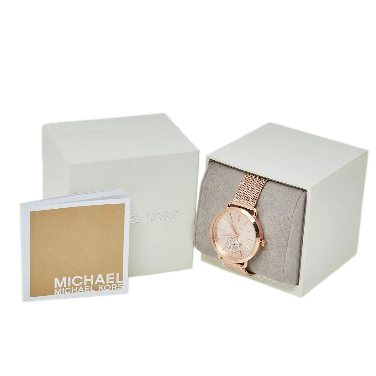 Michael Kors Rose Gold Tone Stainless Steel Portia MK3845 Women's Wristwatch 37 Mm For Women - Image 8