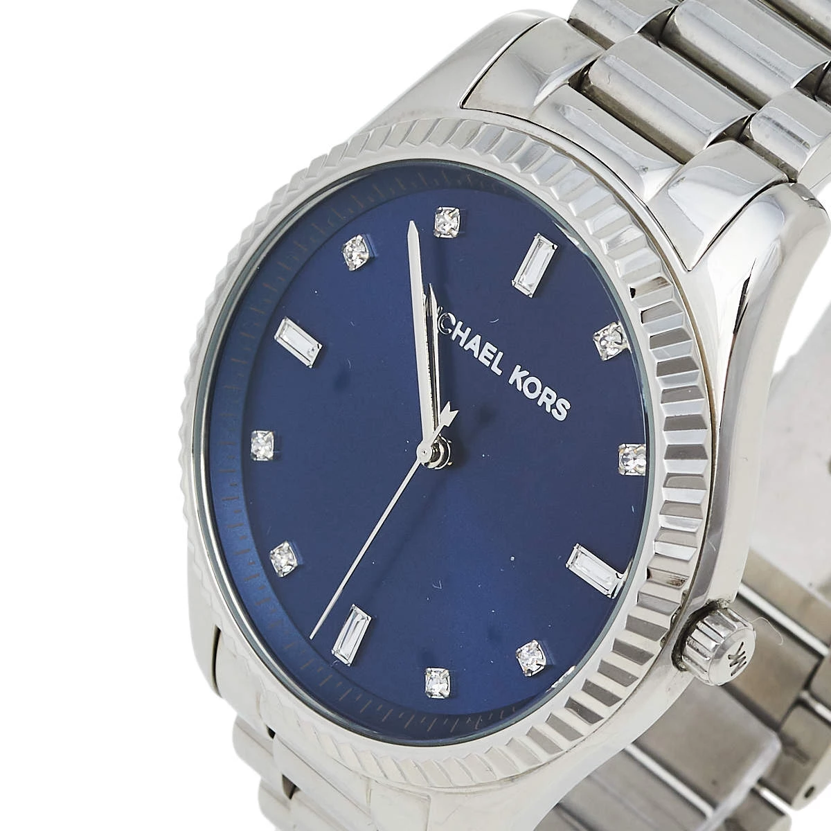 Michael Kors Blue Stainless Steel Blake MK3225 Unisex Wristwatch 41.50 Mm For Women - Image 2