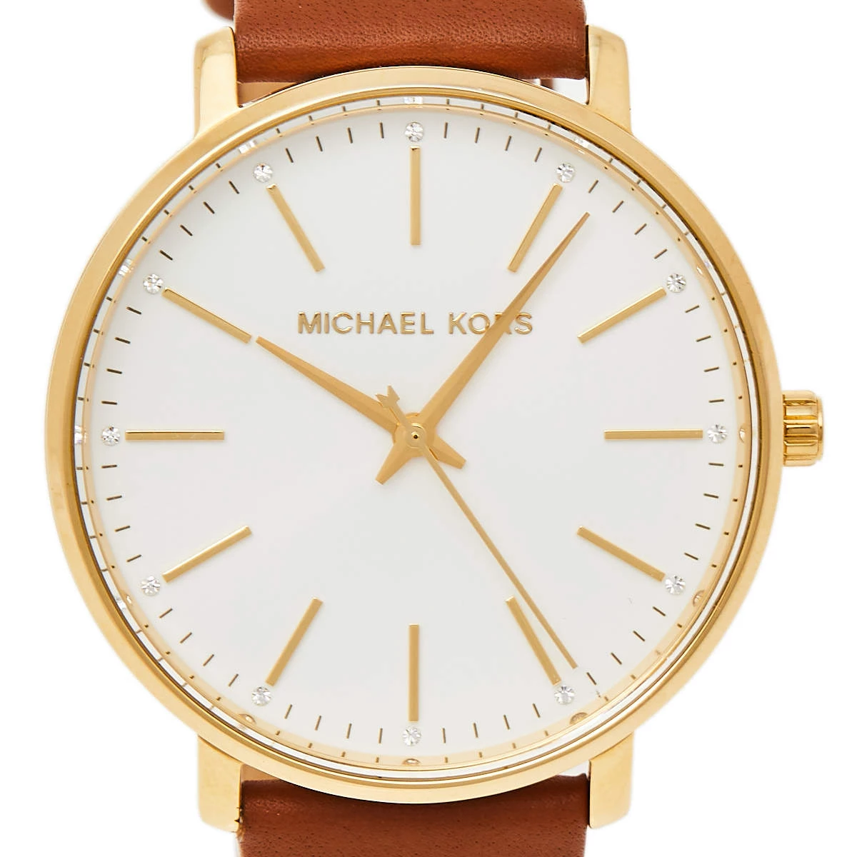 Michael Kors Silver Gold Tone Stainless Steel Pyper MK2740 Women's Wristwatch 38 MM For Women - Image 3