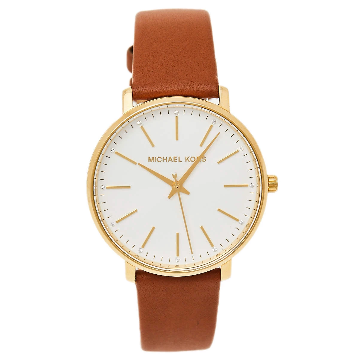 Michael Kors Silver Gold Tone Stainless Steel Pyper MK2740 Women's Wristwatch 38 MM For Women
