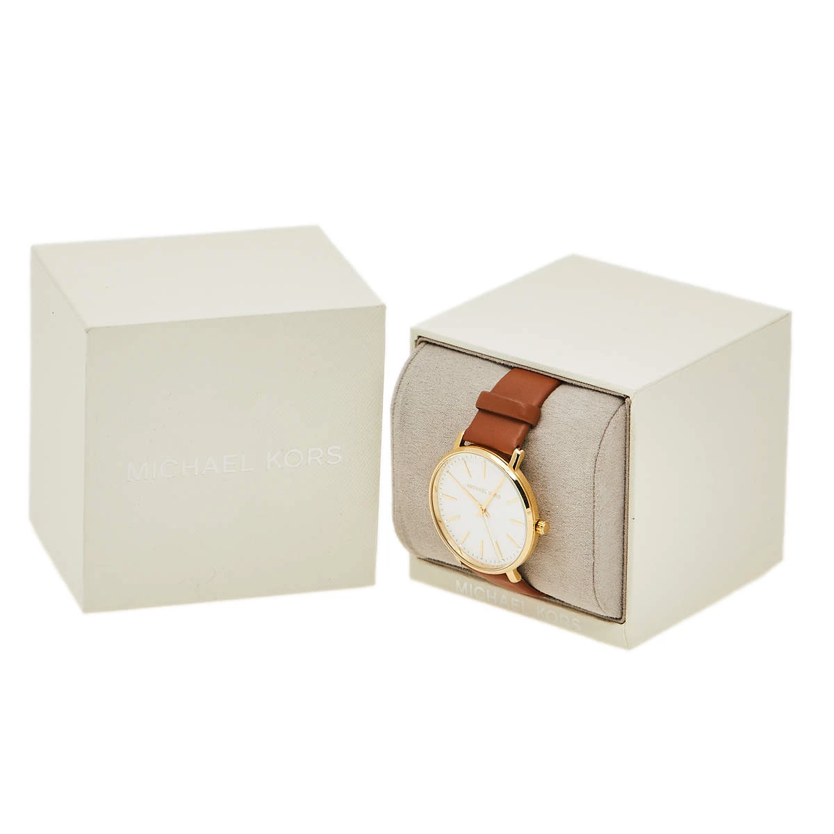 Michael Kors Silver Gold Tone Stainless Steel Pyper MK2740 Women's Wristwatch 38 MM For Women - Image 8