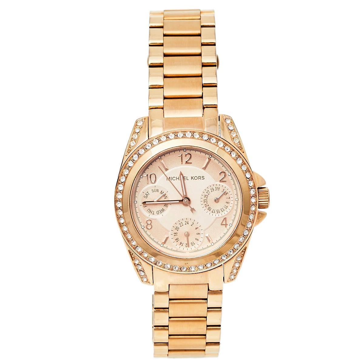 Michael Kors Rose Gold Tone Stainless Steel Blair MK5613 Women's Wristwatch 33 Mm For Women