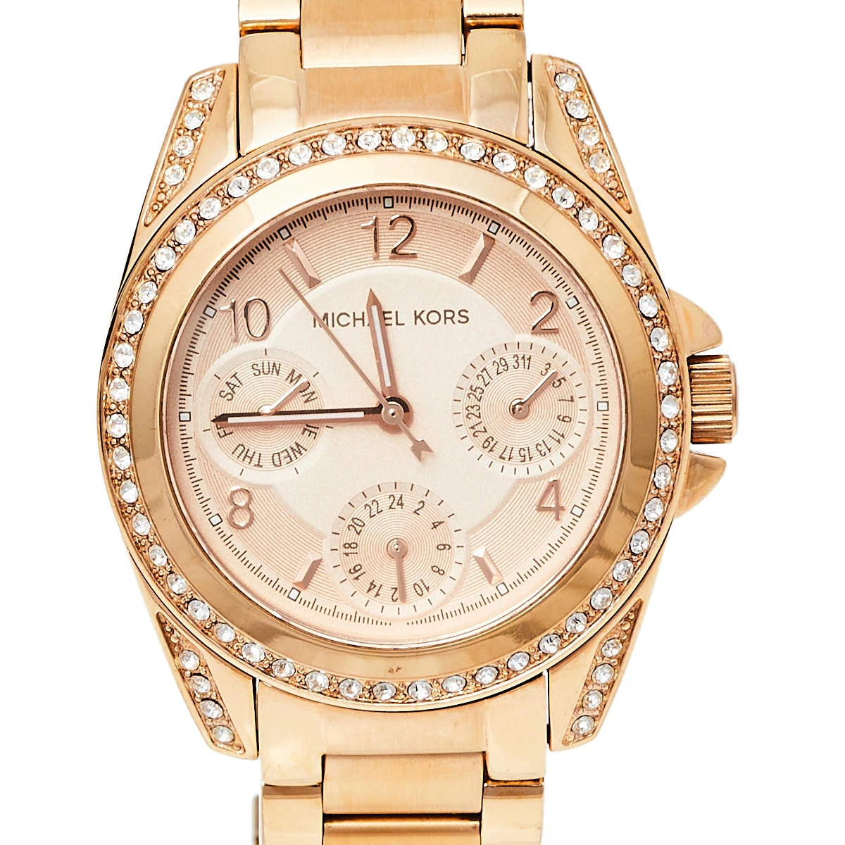 Michael Kors Rose Gold Tone Stainless Steel Blair MK5613 Women's Wristwatch 33 Mm For Women - Image 3