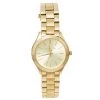 Michael Kors Gold Tone Stainless Steel Slim Runway MK3512 Women's Wristwatch 34 Mm For Women