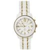 Michael Kors White Stainless Steel And Acetate MK5804 Women's Wristwatch 43MM For Women