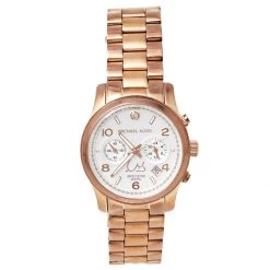 Michael Kors Silver Gold Plated Stainless Steel Limited Edition Dubai Runway MK5771 Women's Wristwatch 39 Mm For Women