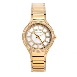 Michael Kors Mother Of Pearl Gold Tone Stainless Steel Kerry MK3312 Women's Wristwatch 37 Mm For Women