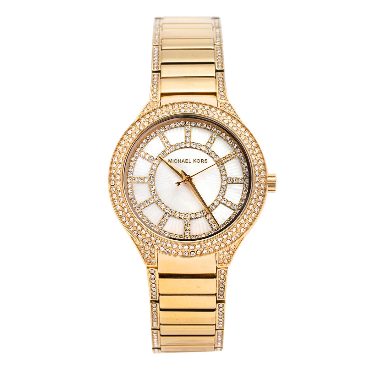 Michael Kors Mother Of Pearl Gold Tone Stainless Steel Kerry MK3312 Women's Wristwatch 37 Mm For Women