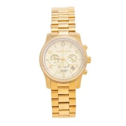 Michael Kors Yellow Gold Tone Stainless Steel Runway Limited Edition MK5662 Women's Wristwatch 38 Mm For Women