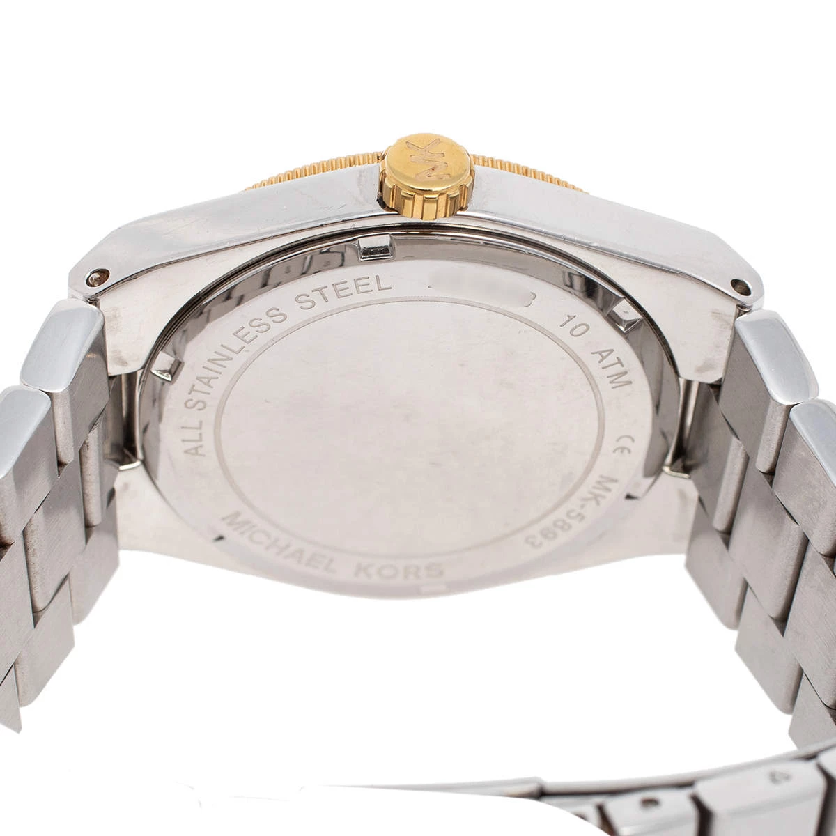 Michael Kors Blue Two-Tone Stainless Steel Channing MK5893 Women's Wristwatch 38 Mm For Women - Image 4