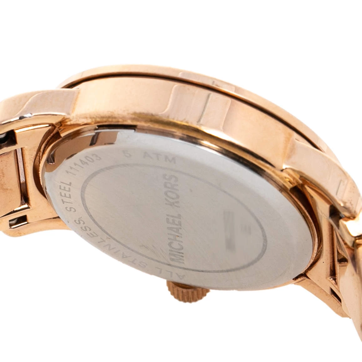Michael Kors Rose Gold Tone Stainless Steel Runway MK3159 Women's Wristwatch 34 Mm For Women - Image 7
