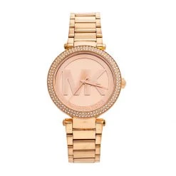 Michael Kors Champagne Rose Gold Plated Stainless Steel Parker MK5865 Women's Wristwatch 37 Mm For Women