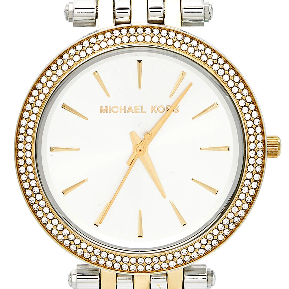 Michael Kors Silver Two Tone Stainless Steel Darci MK-3215 Women's Wristwatch 39 Mm For Women - Image 3