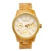 Michael Kors Mother Of Pearl Gold Plated Stainless Steel Horn Acetate Mk5400 Women's Wristwatch 33 Mm For Women