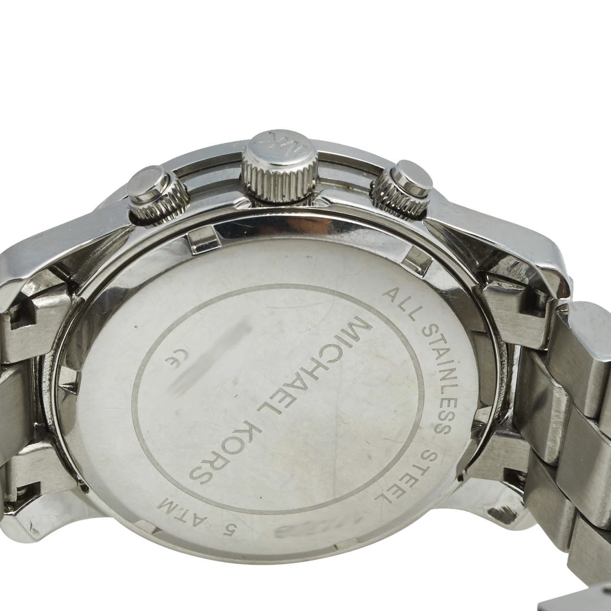 Michael Kors White Stainless Steel Runway Glitz MK-5825 Women's Wristwatch 38 Mm For Women - Image 4