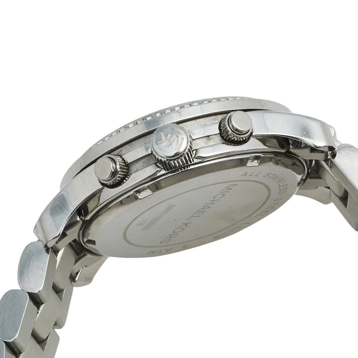 Michael Kors White Stainless Steel Runway Glitz MK-5825 Women's Wristwatch 38 Mm For Women - Image 6