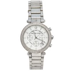 Michael Kors Silver Stainless Steel Parker MK5353 Women's Wristwatch 39 Mm For Women