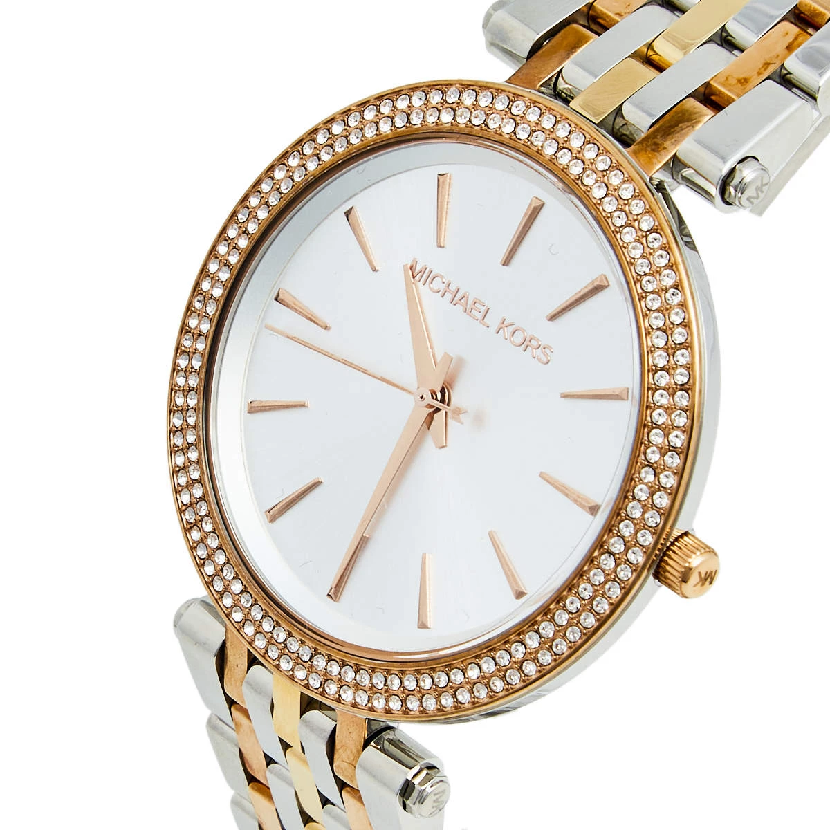 Michael Kors Silver Three Tone Stainless Steel Darci Pavé MK3203 Women's Wristwatch 39 Mm For Women - Image 2