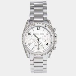 Michael Kors Silver Stainless Steel Blair MK5165 Women's Wristwatch 39 Mm For Women
