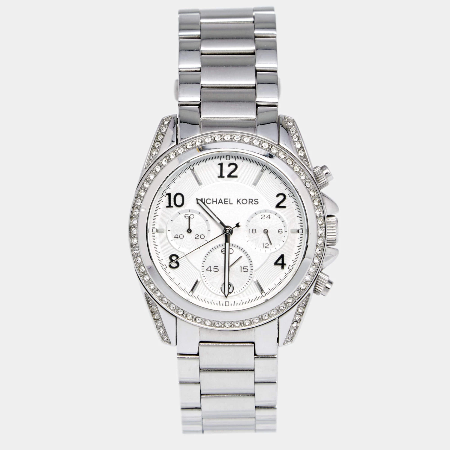 Michael Kors Silver Stainless Steel Blair MK5165 Women's Wristwatch 39 Mm For Women