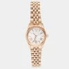 Michael Kors White Rose Gold Plated Stainless Steel Lexington MK3230 Women's Wristwatch 26 Mm For Women