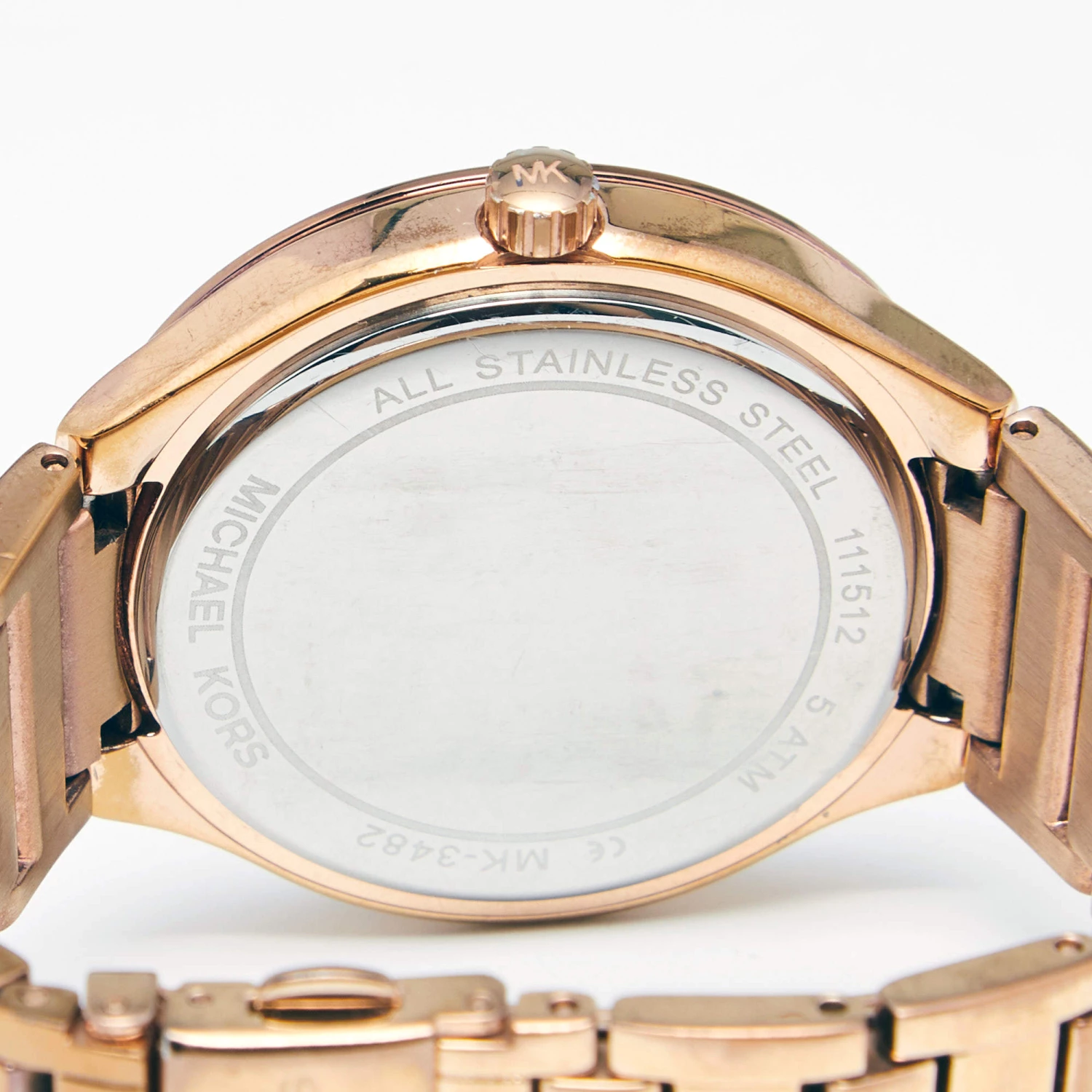 Michael Kors Mother Of Pearl Rose Gold Plated Stainless Steel Kerry MK3482 Women's Wristwatch 38 Mm For Women - Image 5