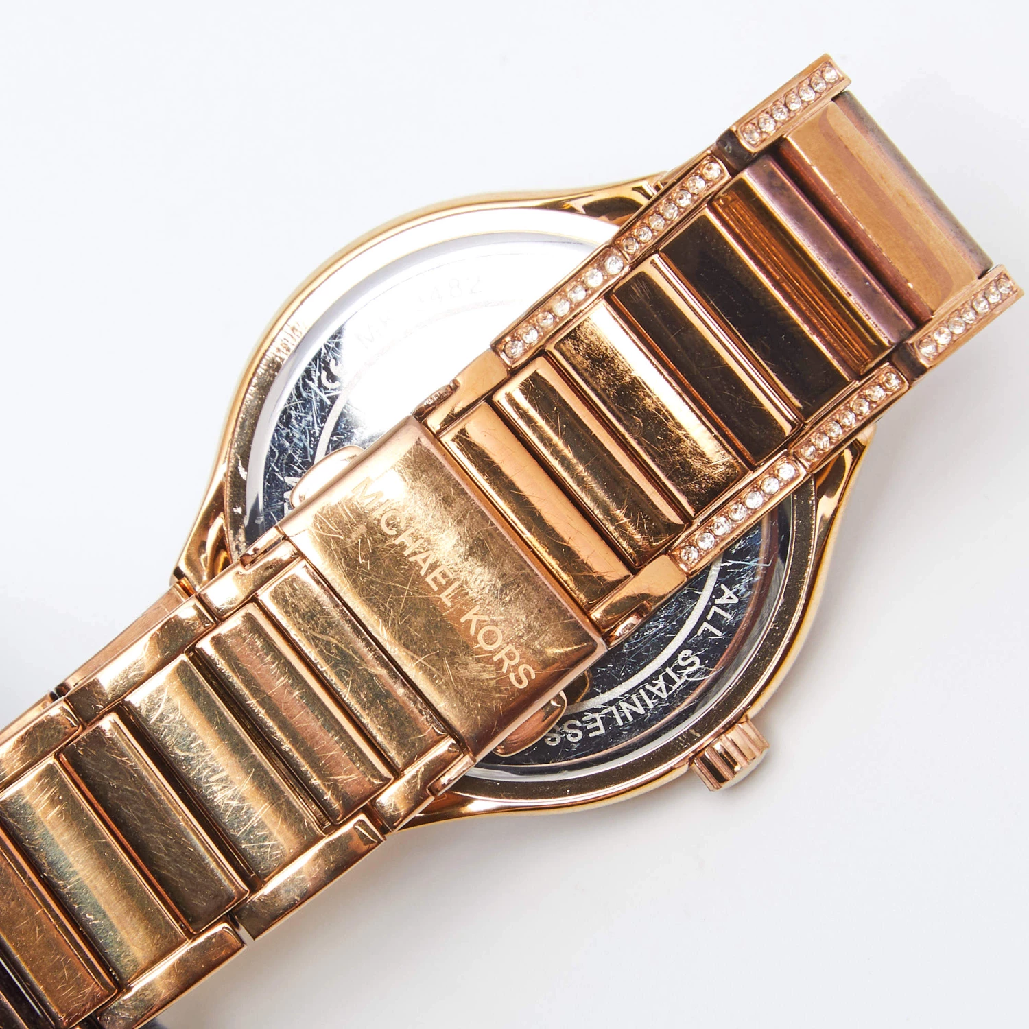 Michael Kors Mother Of Pearl Rose Gold Plated Stainless Steel Kerry MK3482 Women's Wristwatch 38 Mm For Women - Image 4