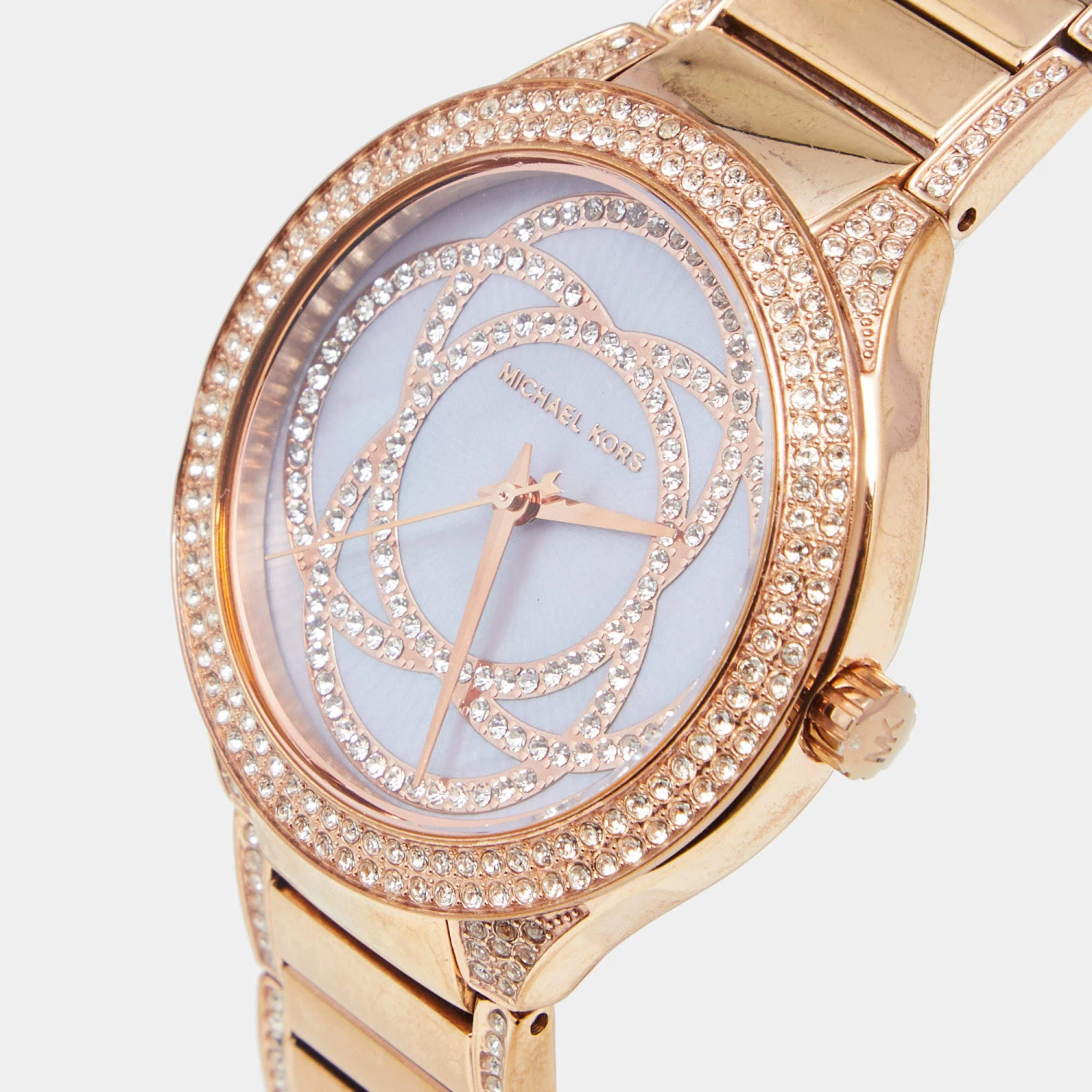 Michael Kors Mother Of Pearl Rose Gold Plated Stainless Steel Kerry MK3482 Women's Wristwatch 38 Mm For Women - Image 2